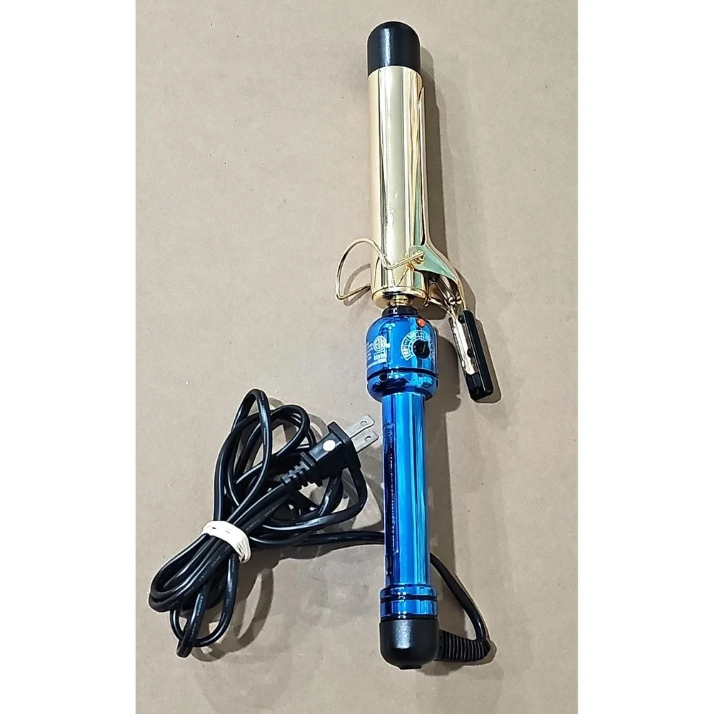HOT TOOLS PROFESSIONAL 1 INCH FLIPPER LESS CURLING WAND CERAMIC UL38173C4 Blue